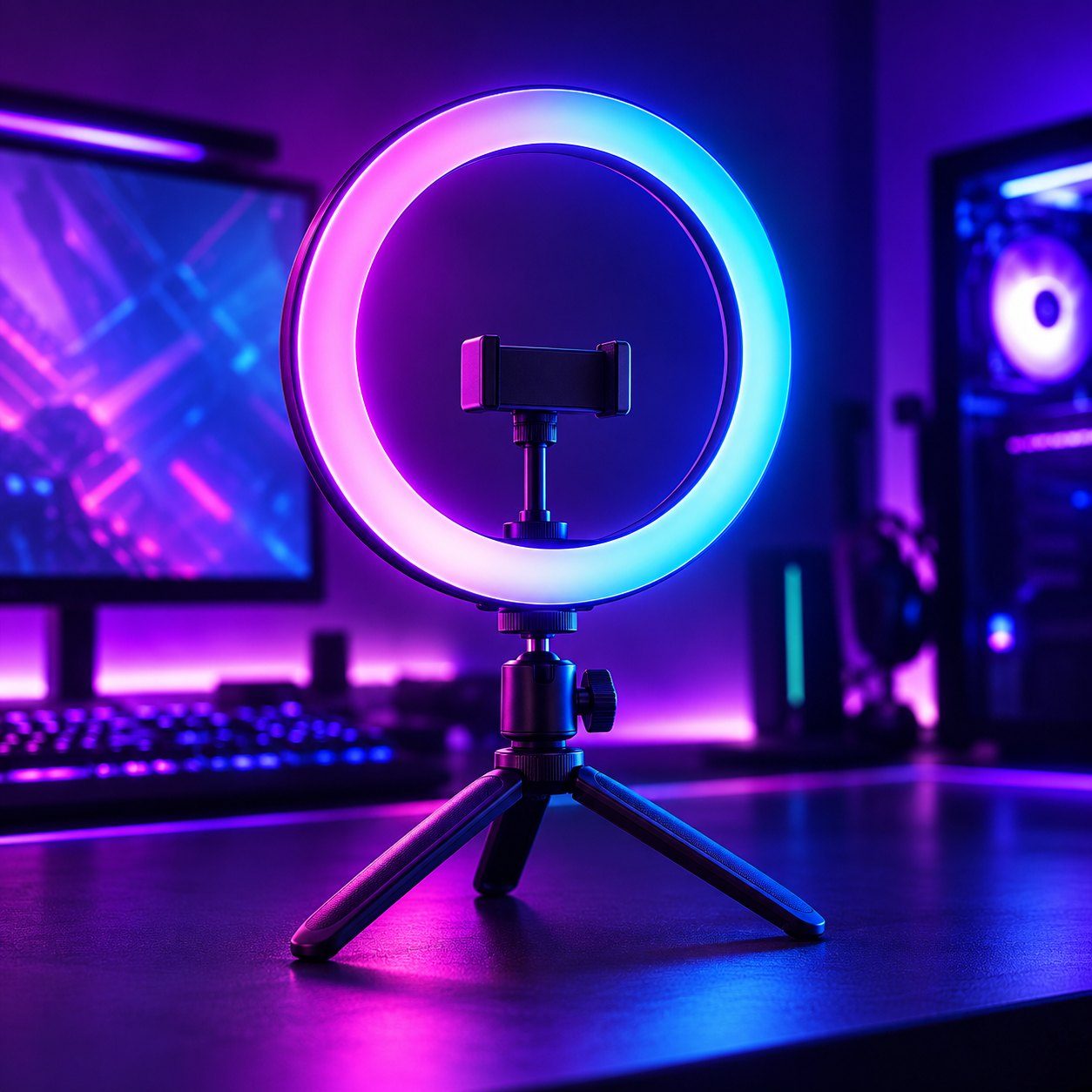 Void Glow RGB Ring Light — demo illustration 1